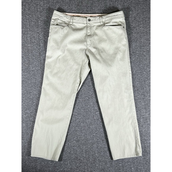 Tommy Bahama Beige Straight Pants Mens Size 40x32‎ Tencel Lyocell Cotton - Picture 1 of 8